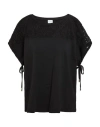 Z.o.e. Zone Of Embroidered Z. O.e. Zone Of Embroidered Woman T-shirt Black Size M Cotton In Black