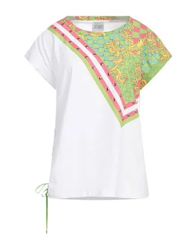 Z.o.e. Zone Of Embroidered Z. O.e. Zone Of Embroidered Woman T-shirt Light Green Size L Cotton, Elastane