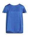 Z.o.e. Zone Of Embroidered Z. O.e. Zone Of Embroidered Woman Top Blue Size L Viscose In Blue