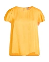 Z.o.e. Zone Of Embroidered Z. O.e. Zone Of Embroidered Woman Top Orange Size L Viscose In Yellow