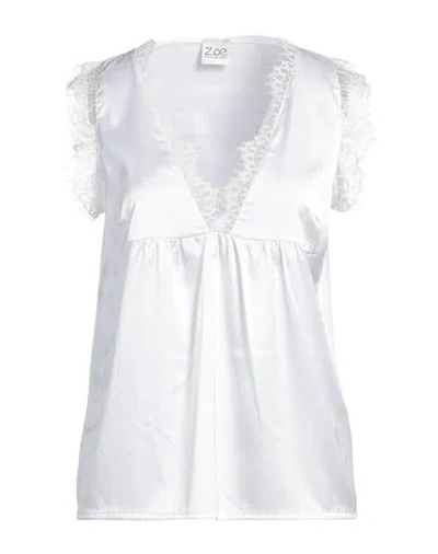 Z.o.e. Zone Of Embroidered Z. O.e. Zone Of Embroidered Woman Top White Size L Polyester, Elastane