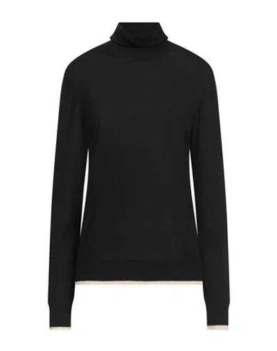 Z.o.e. Zone Of Embroidered Z. O.e. Zone Of Embroidered Woman Turtleneck Black Size S Polyester, Acrylic, Polyamide, Wool