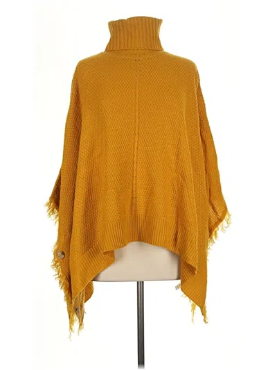 Pre-owned Zoey Poncho In Yellow
