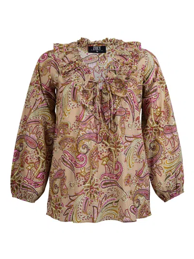 Zoey Women's Jane Blouse - Bright Pink Mix