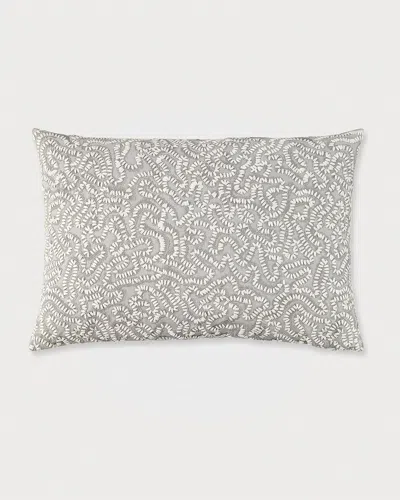 Zoffany Maze Coral Silver Decorative Pillow