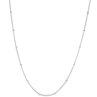 Zohreh V. Jewellery Women's 22" Stationed Bead Chain Sterling Silver