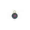 Zohreh V. Jewellery Women's Blue / Pink / Gold Sapphire & Ruby Pavé Disc Earring Charm 9k Gold In Multi