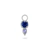 Zohreh V. Jewellery Women's Blue / Purple / Silver Sapphire & Tanzanite Earring Charm Sterling Silver In Metallic