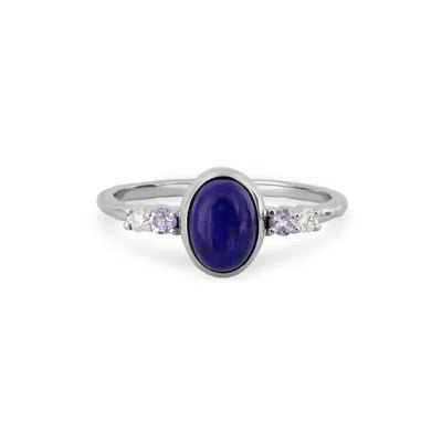 Zohreh V. Jewellery Women's Blue / Silver Lapis, Tanzanite & White Sapphire Ring Sterling Silver In Multi
