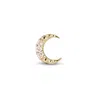 Zohreh V. Jewellery Women's Celestial Diamond Moon Flat Back Earring 9k Gold