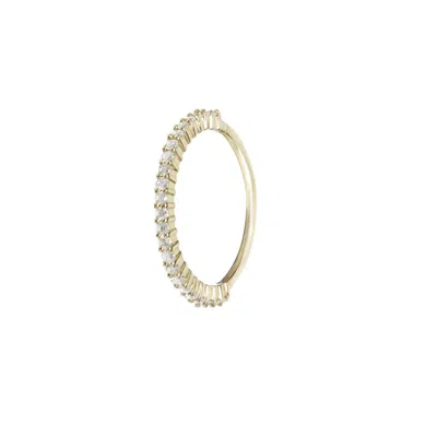 Zohreh V. Jewellery Women's Diamond Eternity Seamless Pavé Hoop Earring 9k Gold