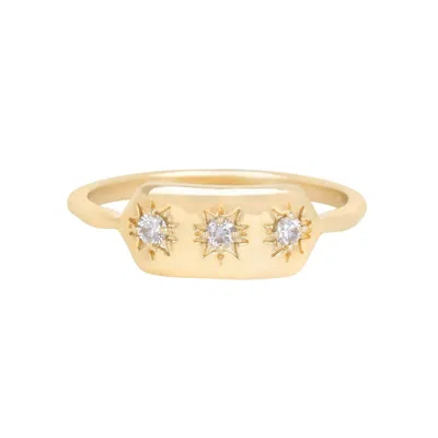 Zohreh V. Jewellery Women's Diamond Starburst Ring 9k Gold