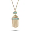 Zohreh V. Jewellery Women's Gold / Blue Limited Edition Aztec Turquoise Pendant 9k Gold
