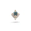 Zohreh V. Jewellery Women's Gold / Blue London Blue Topaz & Diamond Arrow Flat Back 9k Gold In Multi