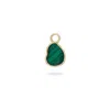 Zohreh V. Jewellery Women's Gold / Green Malachite Pebble Earring Charm 9k Gold