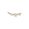 Zohreh V. Jewellery Women's Gold / Neutrals Graduated Diamond Curve Flat Back Earring 14k Gold