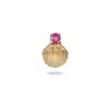 Zohreh V. Jewellery Women's Gold / Red Ruby Shell Flat Back Earring 9k Gold