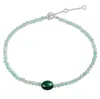 Zohreh V. Jewellery Women's Green Amazonite & Malachite Beaded Bracelet Sterling Silver