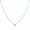 Zohreh V. Jewellery Women's Green / Blue Amazonite & Malachite Eye Beaded Necklace 9k Gold