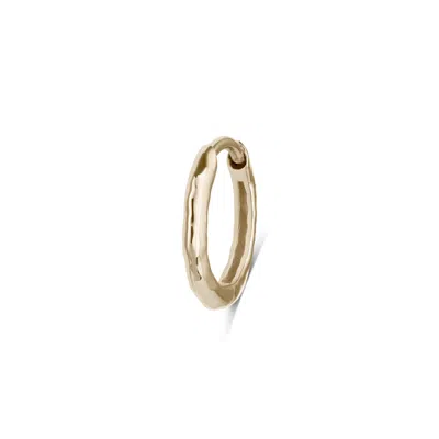 Zohreh V. Jewellery Women's Hammered Huggie Hoop Earring 9k Gold