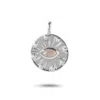 Zohreh V. Jewellery Women's Labradorite & White Sapphire Eye Coin Pendant Sterling Silver
