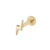 Zohreh V. Jewellery Women's Lightning Bolt Flat Back Earring 9k-gold