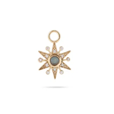 Zohreh V. Jewellery Women's Limited Edition Diamond & Labradorite Star Earring Charm 9k Gold