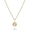 Zohreh V. Jewellery Women's Mini Diamond Coin Pendant 9k Gold