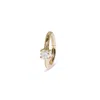 Zohreh V. Jewellery Women's Mini Diamond Solitaire Seamless Huggie Hoop Earring 9k Gold In Gold