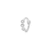 Zohreh V. Jewellery Women's Mini Diamond Trilogy Huggie Hoop Earring Sterling Silver In Silver