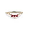 Zohreh V. Jewellery Women's Pink / Purple / Red Rhodolite Garnet & Diamond Hugging Ring 9k Gold