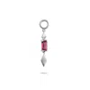 Zohreh V. Jewellery Women's Pink / Purple / Red Rhodolite Garnet & White Sapphire Earring Charm Sterling Silver