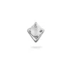 Zohreh V. Jewellery Women's Silver Moonstone Arrow Flat Back Earring 14k White Gold In Silver