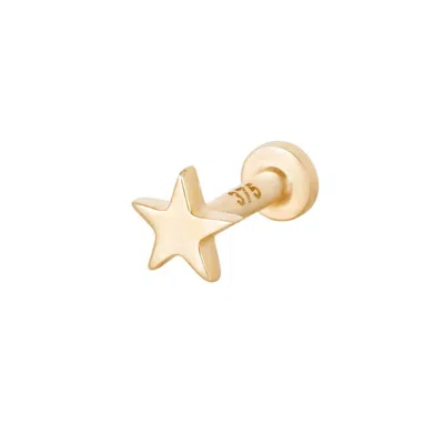 Zohreh V. Jewellery Women's Star Flat Back Earring - 9k Gold