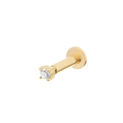 Zohreh V. Jewellery Women's Teeny Diamond Solitaire Flat Back 9k Gold