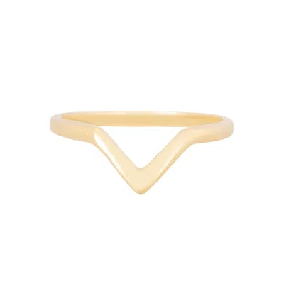 Zohreh V. Jewellery Women's Wishbone Ring 9k-gold