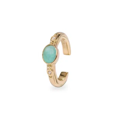 Zohreh Women's Amazonite & White Sapphire Ear Cuff 14k Gold Vermeil