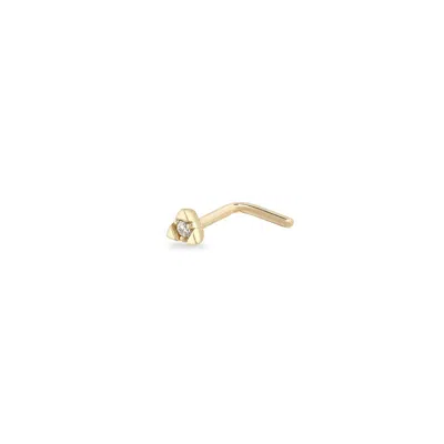 Zohreh Women's Diamond Triangle Nose Stud 9k Gold