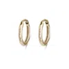 Zohreh Women's Hammered Huggie Hoop Earring Pair 9k Gold In Gold