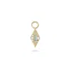 Zohreh Women's Labradorite & Diamond Earring Charm 9k Gold In Gold