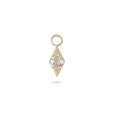 Zohreh Women's Labradorite & Diamond Earring Charm 9k Gold