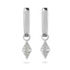 Zohreh Women's Labradorite Baguette & White Sapphire Hoop Earrings Sterling Silver In Silver