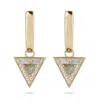 Zohreh Women's Limited Edition Diamond & Labradorite Triangle Hoop Earrings 9k Gold In Gold