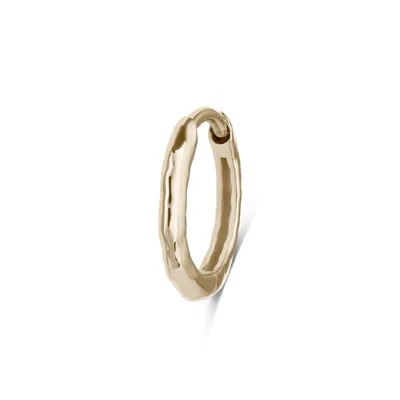 Zohreh Women's Medium Hammered Huggie Hoop Earring 9k Gold