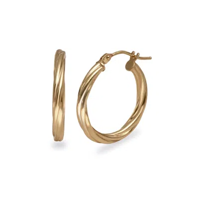 Zohreh Women's Medium Twisted Hoop Earring Pair 9k Gold