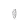 Zohreh Women's Moonstone & White Sapphire Huggie Hoop Earring Sterling Silver In Metallic