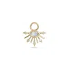 Zohreh Women's Moonstone & White Sapphire Sunburst Earring Charm 9k Gold In Gold
