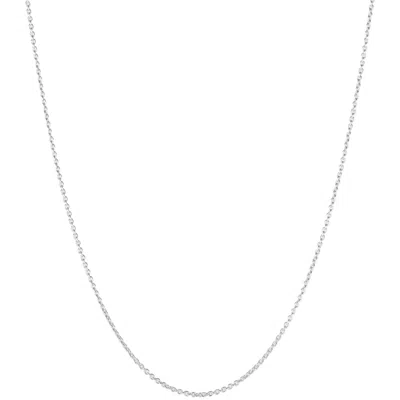 Zohreh Women's Silver 16" Cable Chain 9k White Gold