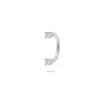 Zohreh Women's Silver Lab Grown Diamond U Bar Earring 14k White Gold In Silver