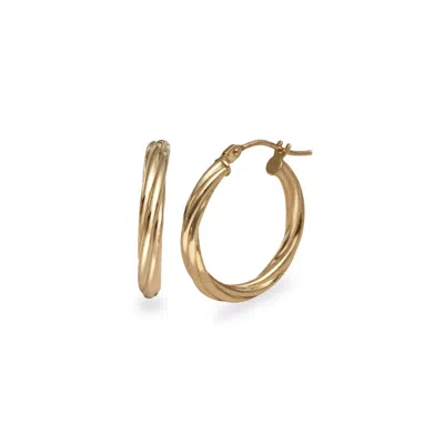 Zohreh Women's Small Twisted Hoop Earring Pair 9k Gold